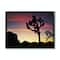 Stupell Industries Desert Tree Sunset Silhouette Wall Art in Black Frame